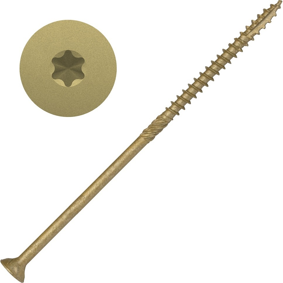 Screw Products 30373-29  AXIS #14 x 6" (T30-Drive) ZYTEC XT General Exterior Structural Wood Screws -  50 per Package