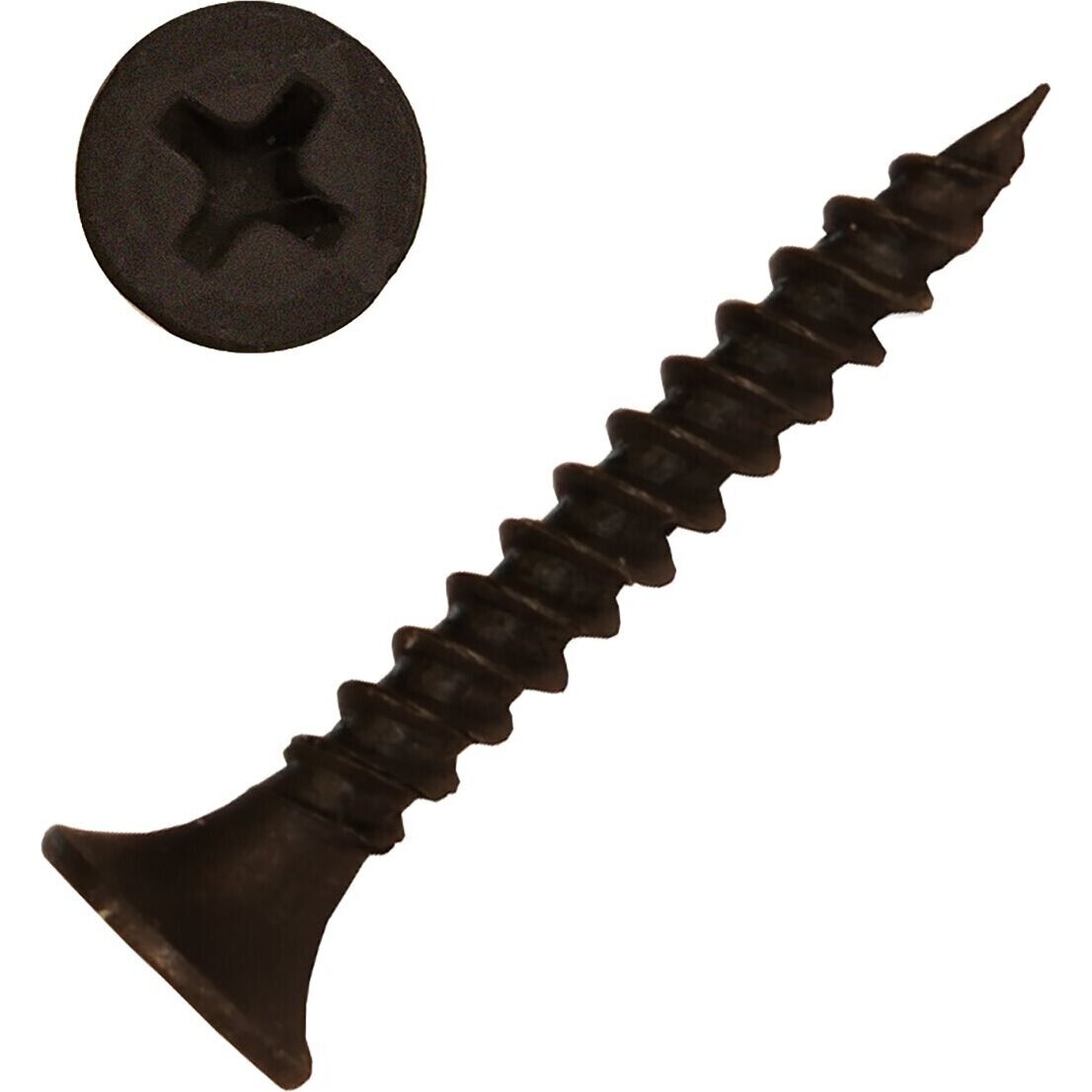 Screw Products DW-6118F-5  Black Phillips Bugle Head #6 x 1-1/8" Drywall Screws with Sharp Point - 5-lb Jar