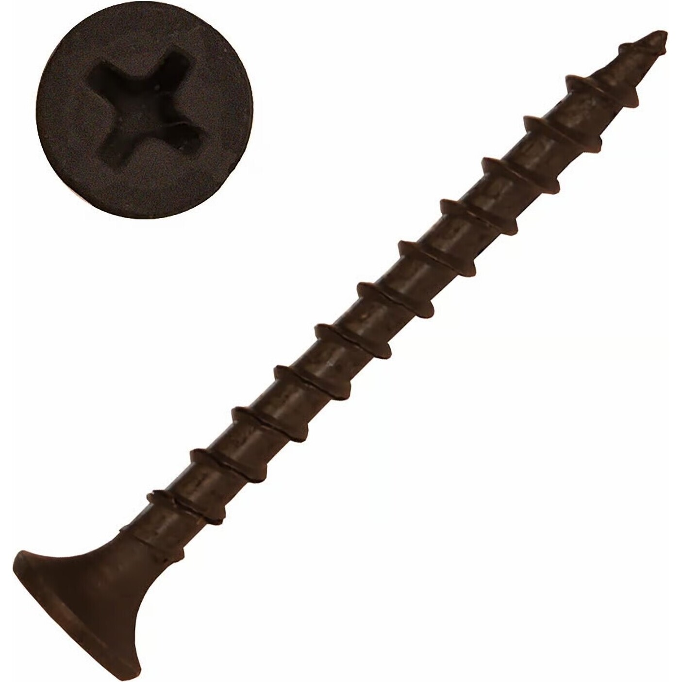 Screw Products DW-6158C-5  Black Phillips Bugle Head #6 x 1-5/8" Drywall Screws with Sharp Point - 5-lb Jar (approx. 1005)