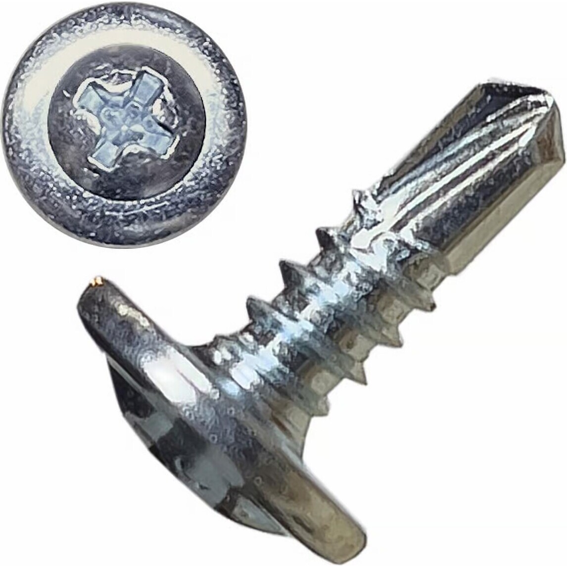 Screw Products MT-0812D-1  Specialty #8 x 1/2" Phillips Drive Modified Truss Head K-Lath Screws with Self-Drill Point - 1-lb Jar (approx. 303)