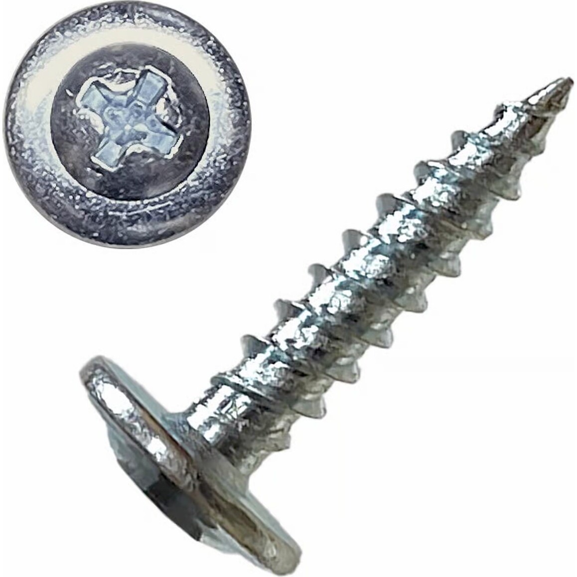 Screw Products MT-0834S-1  Specialty #8 x 3/4" Phillips Drive Modified Truss Head K-Lath Screws with Sharp Point - 1-lb Jar