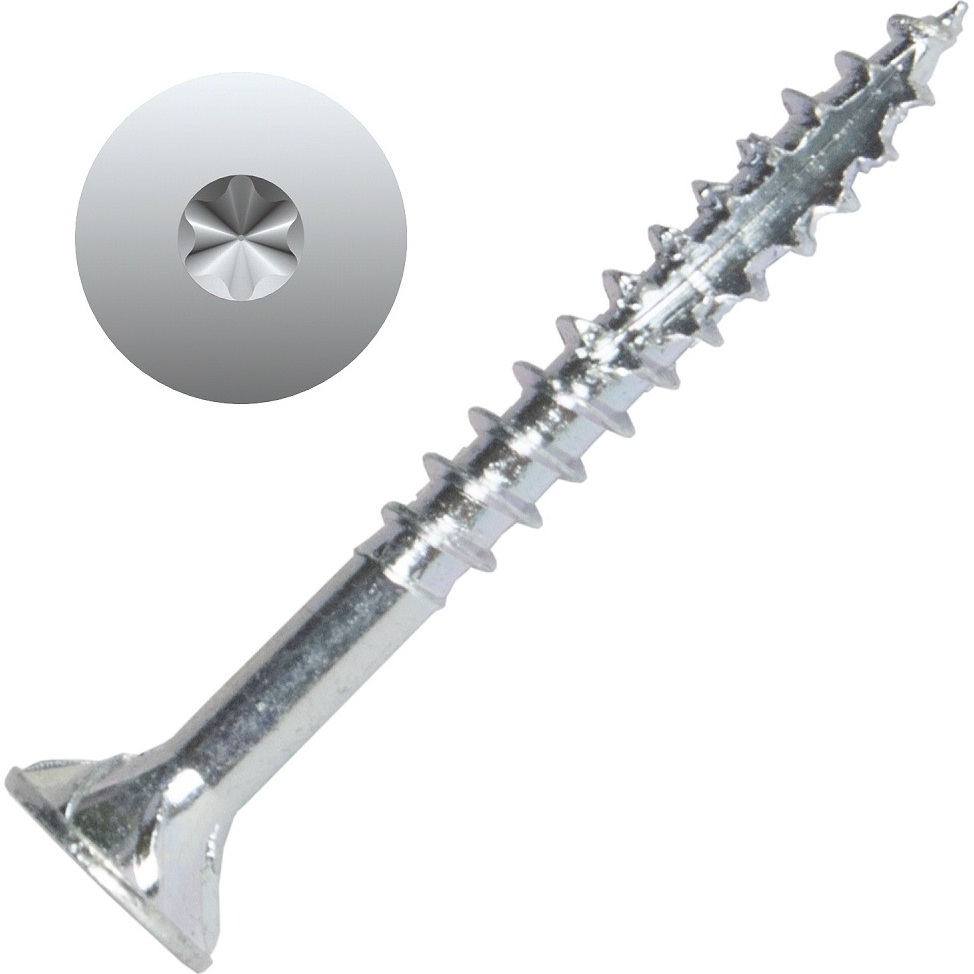 Screw Products 30109-03  AXIS #8 x 1-1/2" (T20-Drive) ZYTEC + General Interior Structural Wood Screws - 1-lb Jar (approx. 181)