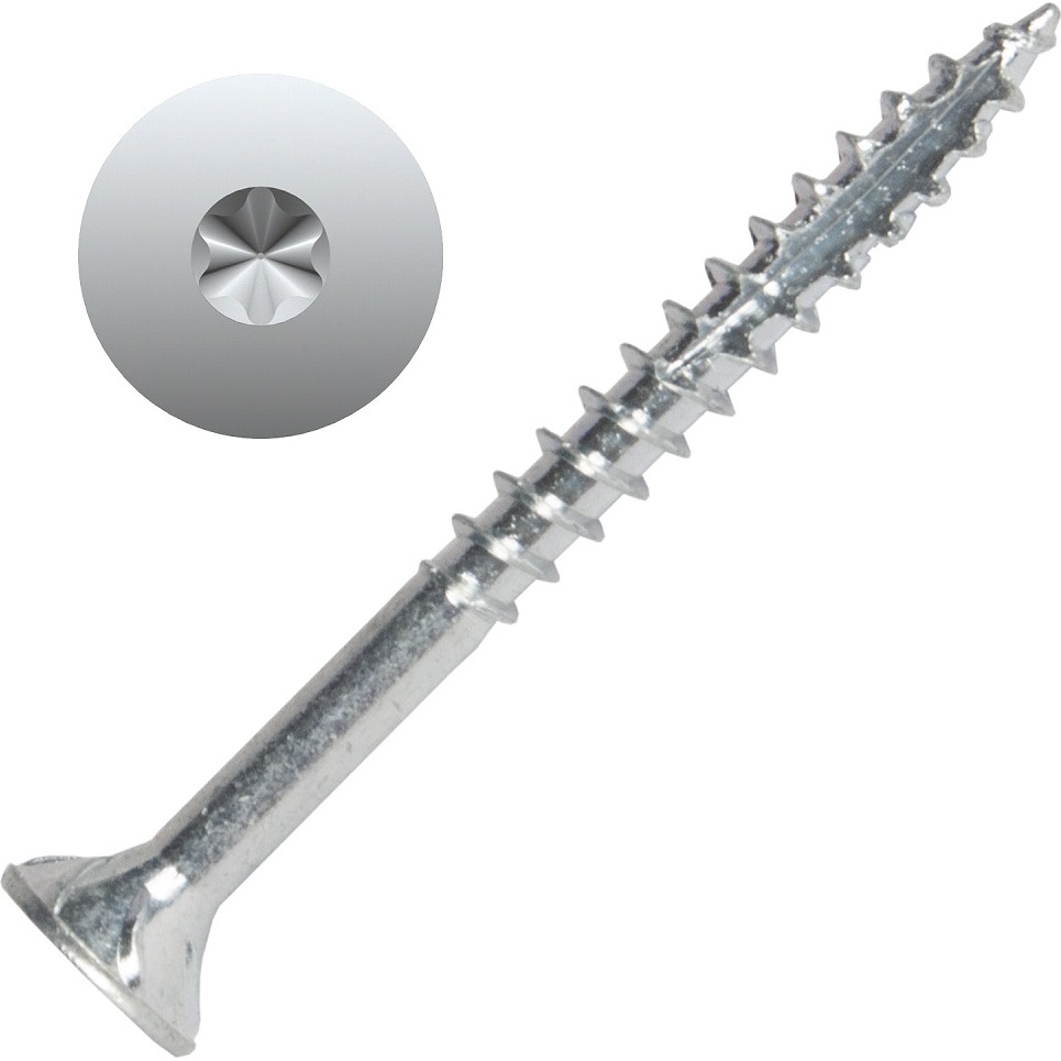 Screw Products 30111-03  AXIS #8 x 1-3/4" (T20-Drive) ZYTEC + General Interior Structural Wood Screws - 5-lb Jar (approx. 793)