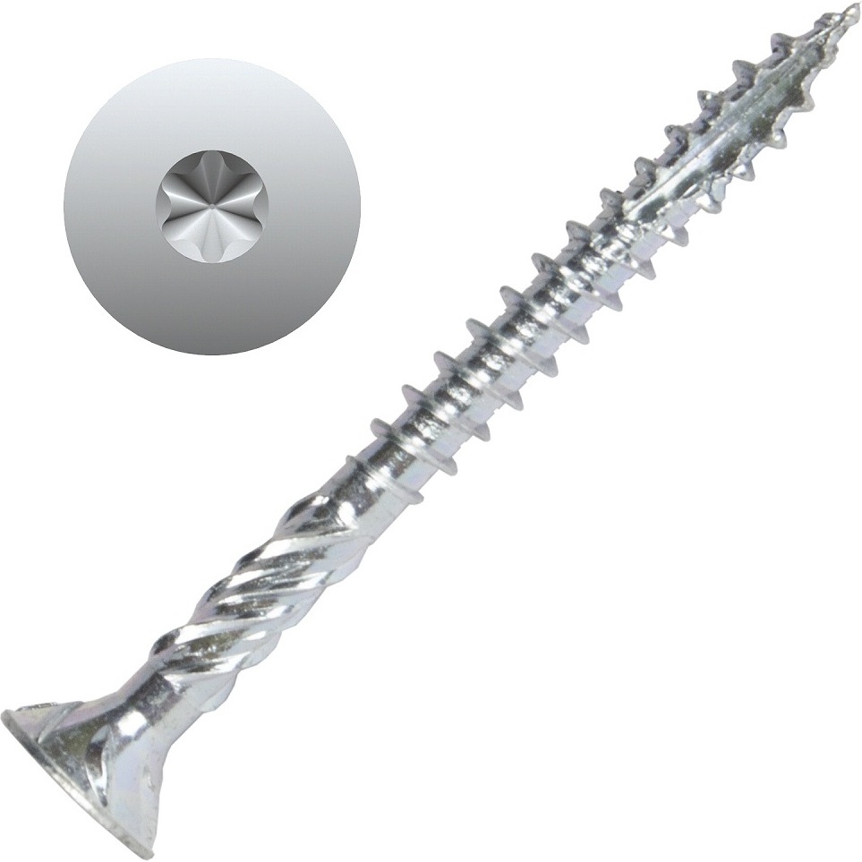 Screw Products 30113-03  AXIS #9 x 2" (T20-Drive) ZYTEC + General Interior Structural Wood Screws - 5-lb Jar (approx. 560)