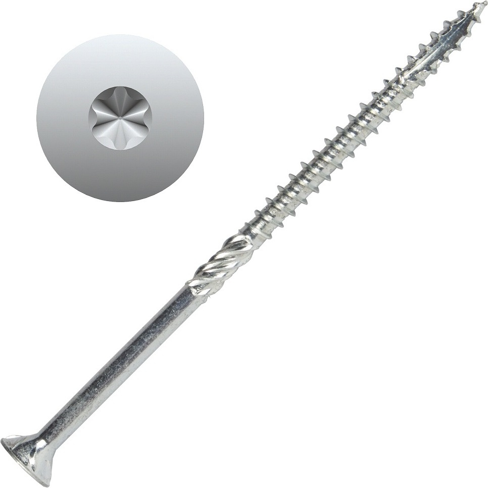 Screw Products 30120-03  AXIS #10 x 4" (T20-Drive) ZYTEC + General Interior Structural Wood Screws - 1-lb Jar (approx. 46)
