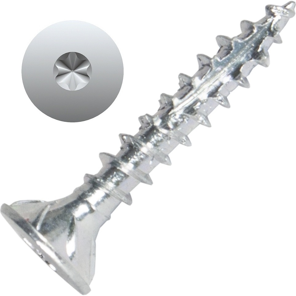 Screw Products 30122-03  AXIS #8 x 1" (T20-Drive) ZYTEC + General Interior Structural Wood Screws - 1-lb Jar (approx. 253)