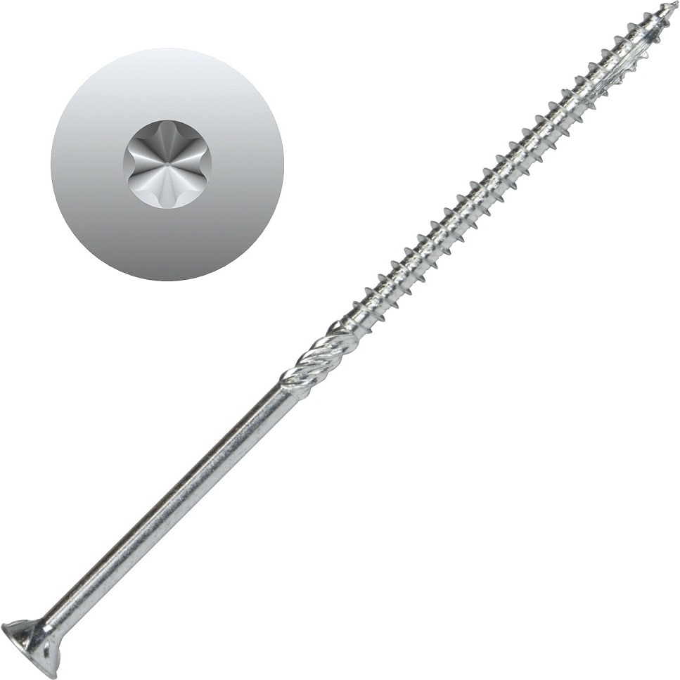 Screw Products 30357-03  AXIS #10 x 5" (T20-Drive) ZYTEC + General Interior  Structural Wood Screws -  1-lb Jar (approx. 37)