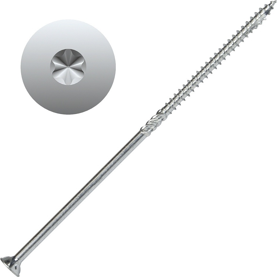 Screw Products 30361-03  AXIS #10 x 6" (T20-Drive) ZYTEC + General Interior  Structural Wood Screws -  1-lb Jar (approx. 31)