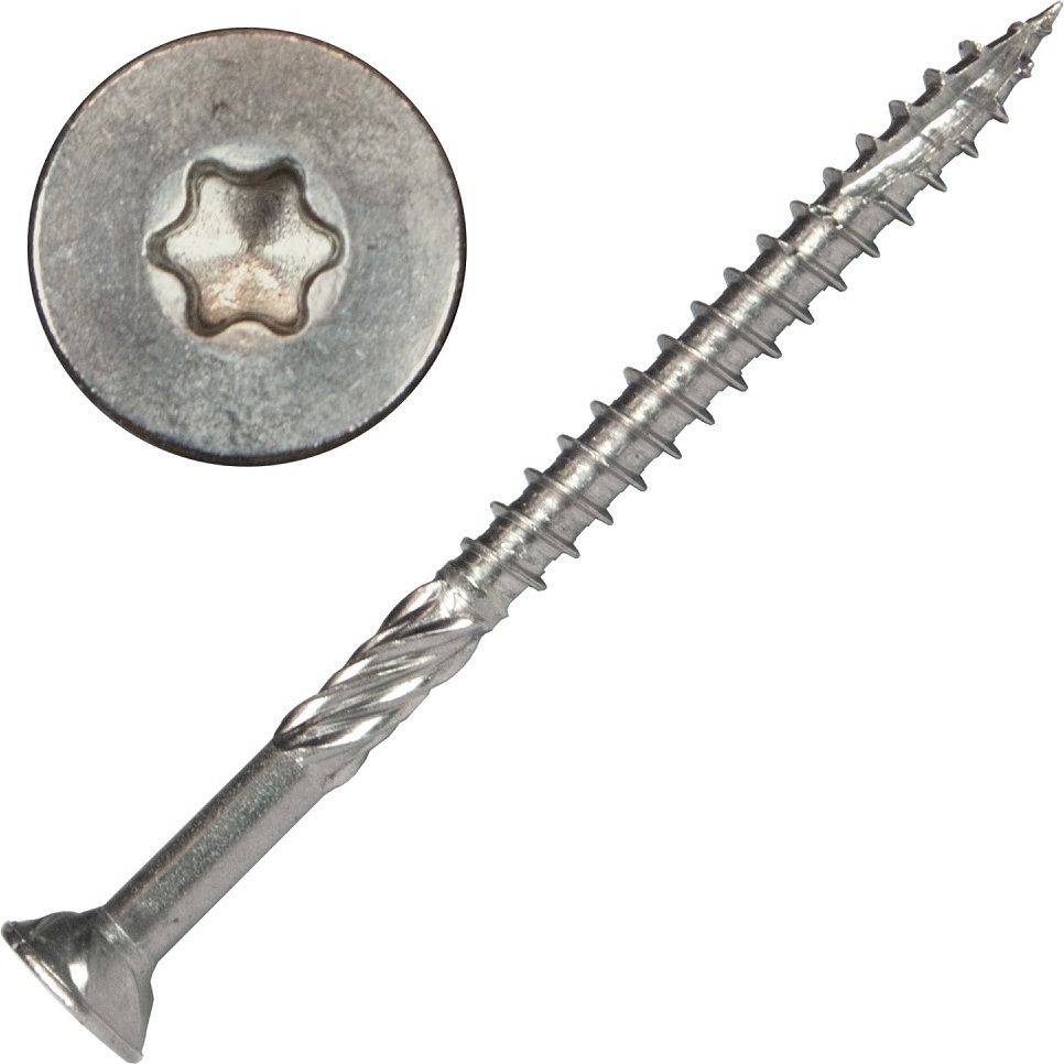 Screw Products 30135  AXIS #9 x 2-1/2" (T20-Drive) 300 Series Stainless Steel Structural Wood Screws - 1-lb Jar (approx. 87)