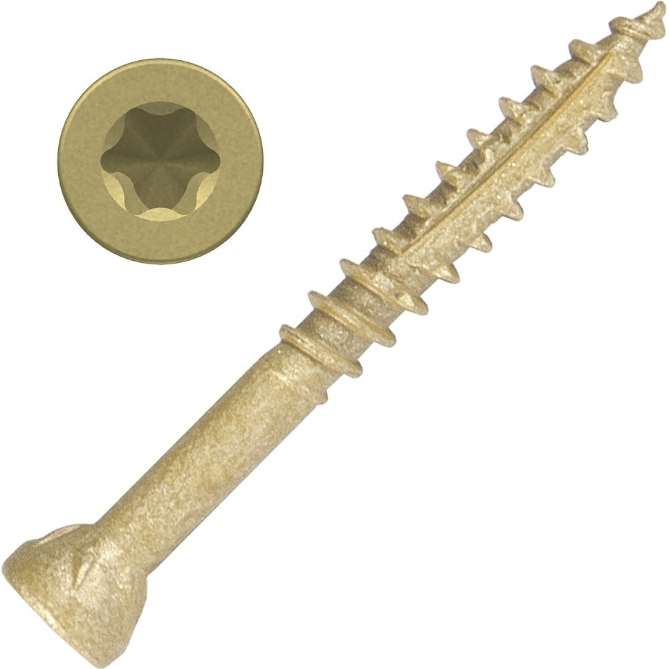 Screw Products 30139-29  EPIC #9 x 1-5/8" (T20-Drive) ZYTEC XT General Exterior Trim Head Screws - 1-lb Jar (approx. 148)