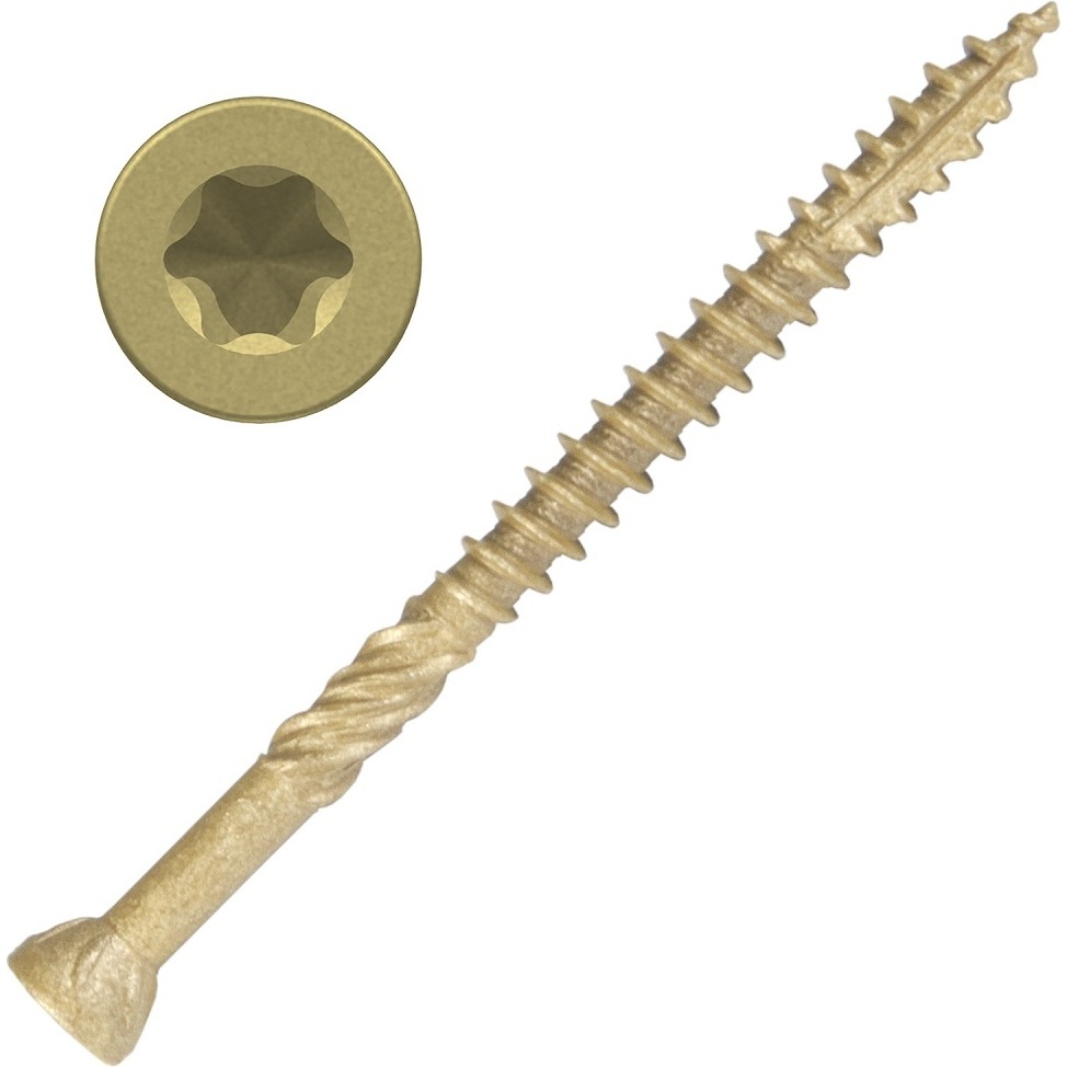 Screw Products 30142-29  EPIC #9 x 2-1/2" (T20-Drive) ZYTEC XT General Exterior Trim Head Screws - 5-lb Jar (approx. 489)