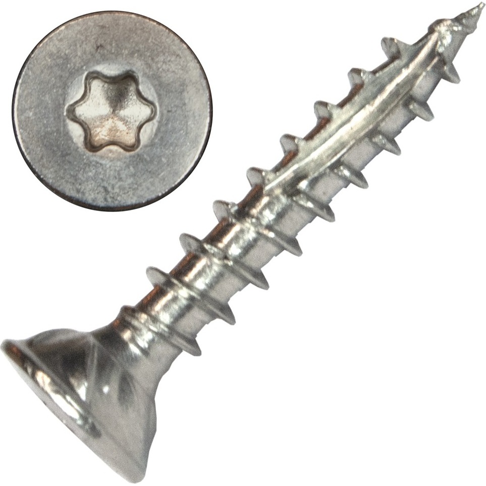 Screw Products 30239  AXIS #8 x 1" (T20-Drive) 300 Series Stainless Steel Structural Wood Screws - 5-lb Jar (approx. 1260)