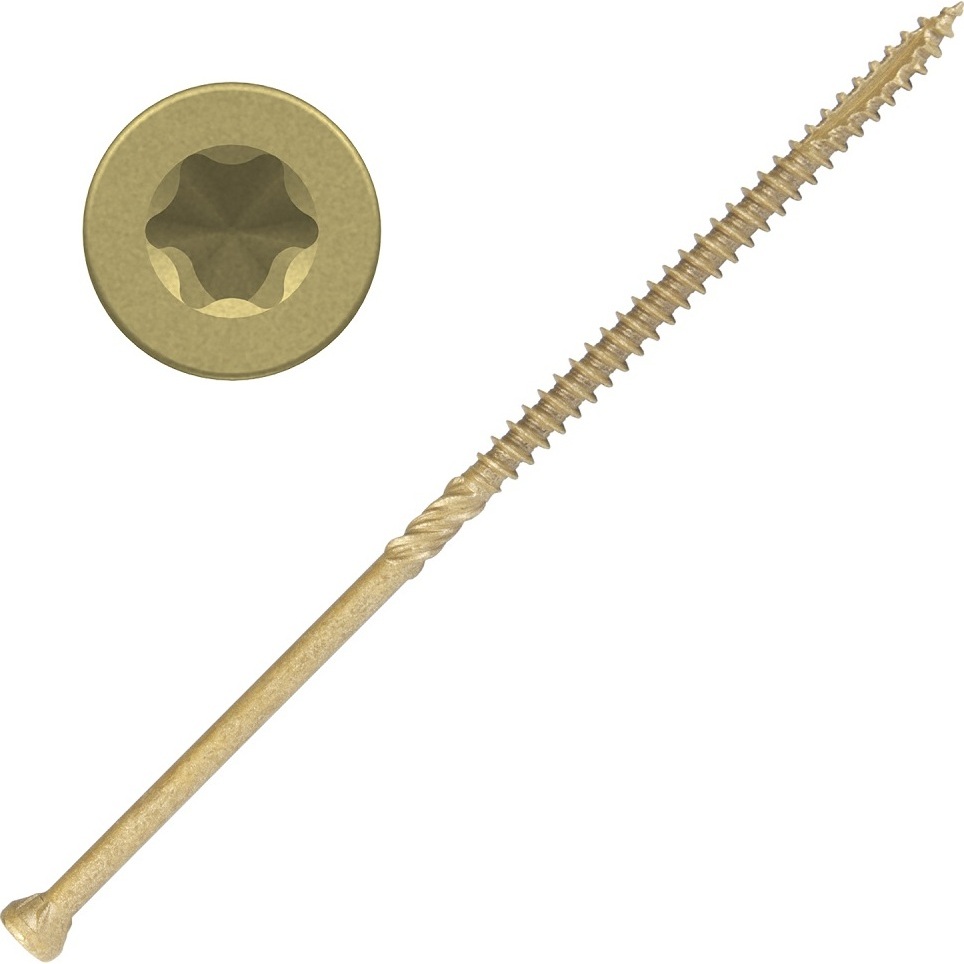Screw Products 30763-29  EPIC #9 x 5" (T20-Drive) ZYTEC XT General Exterior Trim Head Screws - 1-lb Jar (approx. 50)