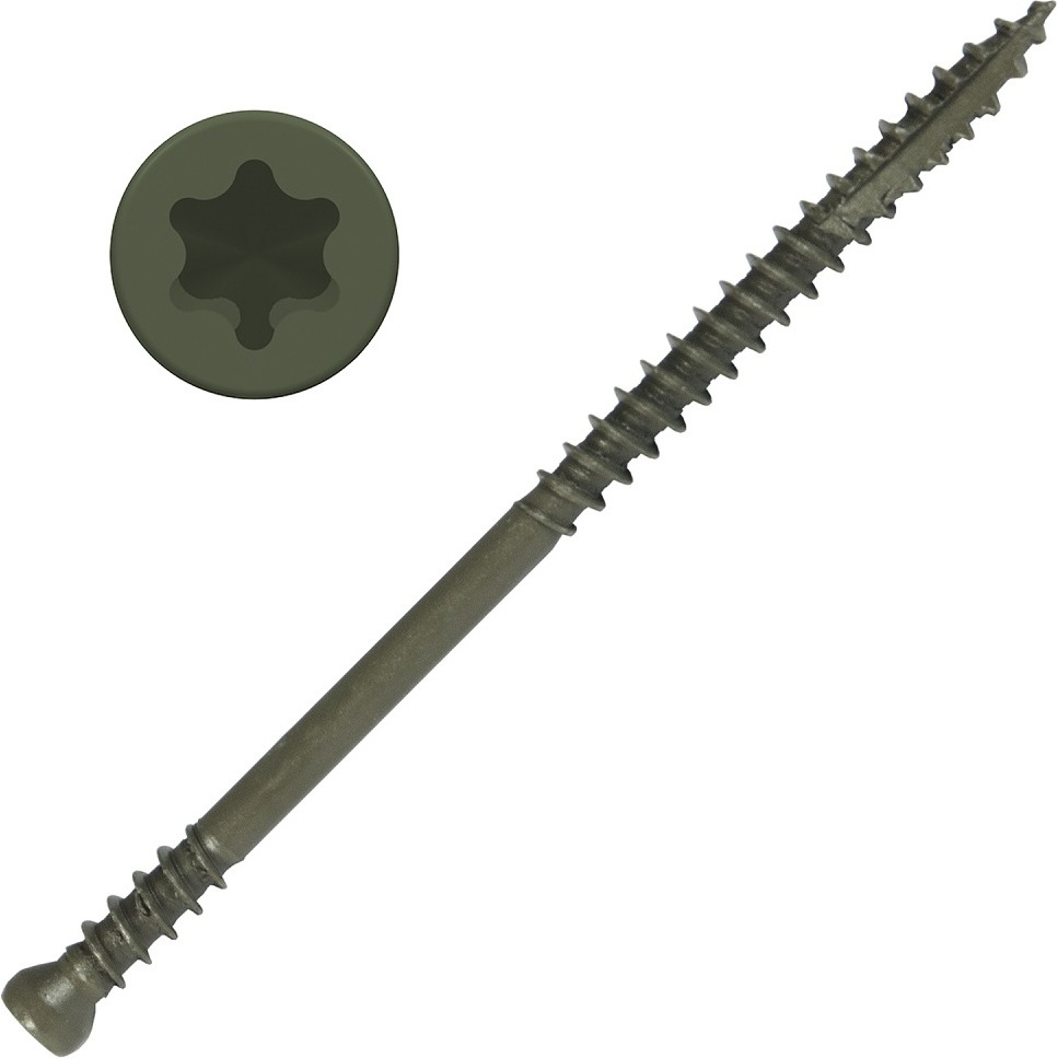 Screw Products 30151-12  PICO #8 x 3" (Tx15-Drive) ZYTEC GX General Exterior Finish Head Wood Screws - 1-lb Jar (approx. 109)