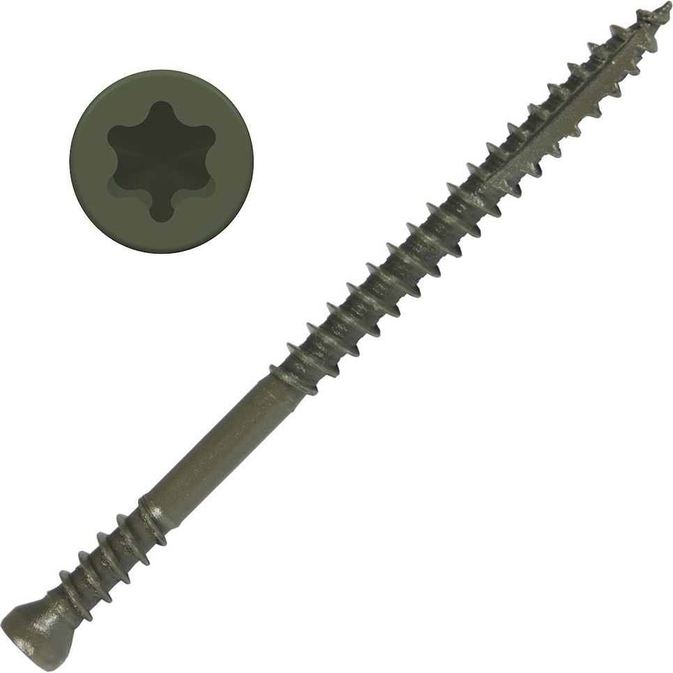 Screw Products 30214-12  PICO #8 x 2-1/2" (Tx15-Drive) ZYTEC GX General Exterior Finish Head Wood Screws - 5-lb Jar (approx. 648)
