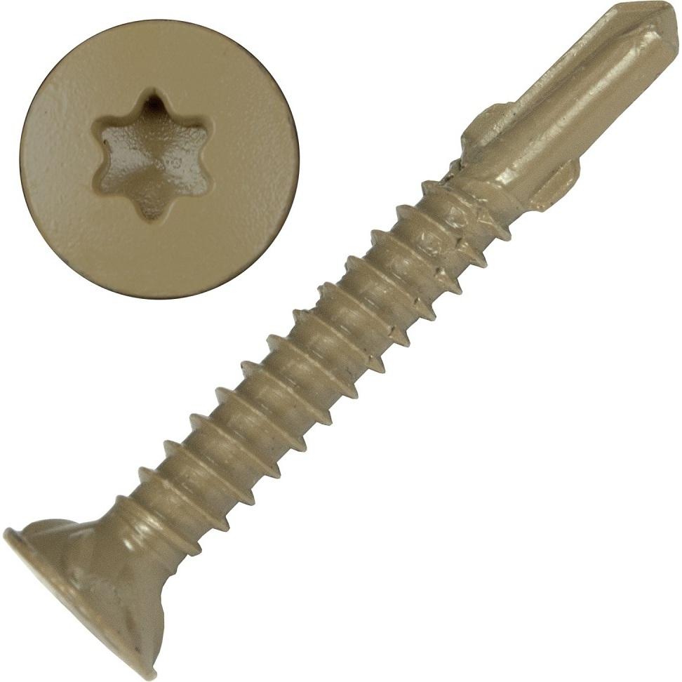 Screw Products 30389  ROCO #10 x 1-1/2" (T20-Drive) ZYTEC GX Exterior Wood to Steel Screws - 1-lb Jar (approx. 130)