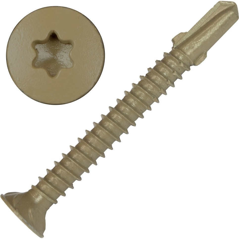 Screw Products 30393  ROCO #12 x 2" (T20-Drive) ZYTEC GX Exterior Wood to Steel Screws - 1-lb Jar (approx. 74)