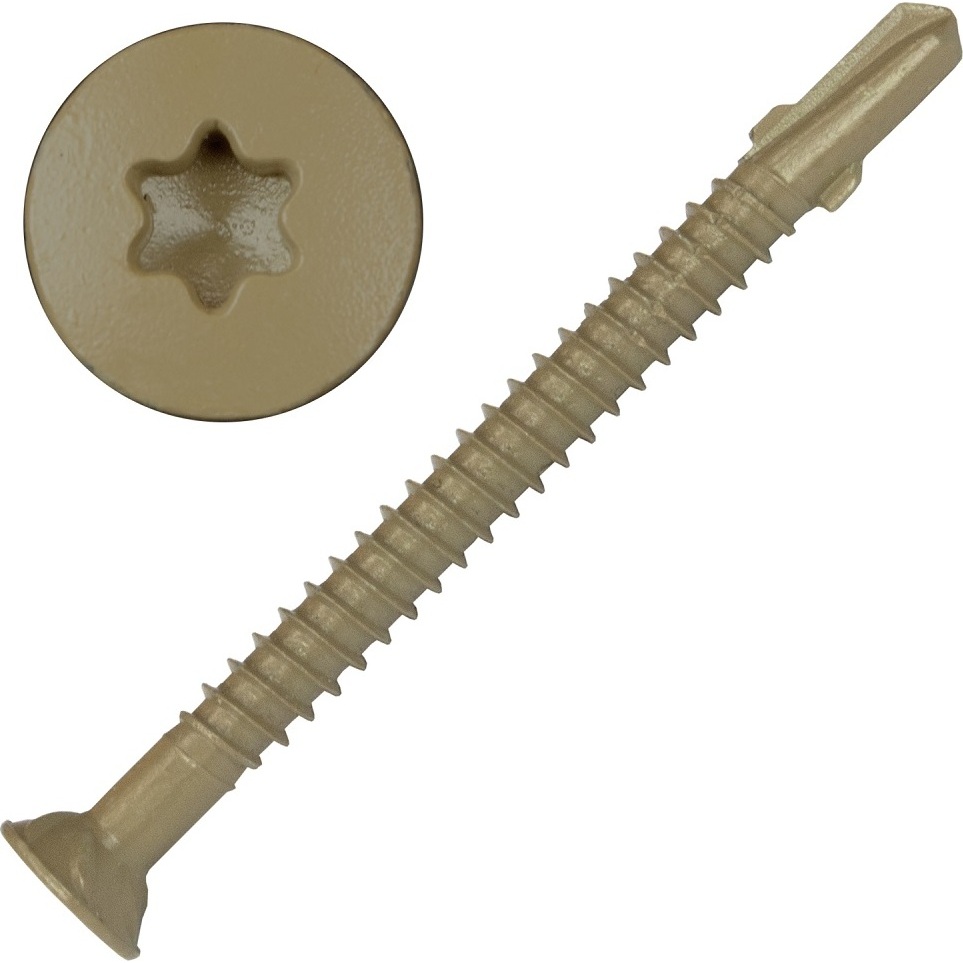Screw Products 30398  ROCO #12 x 2-1/2" (T20-Drive) ZYTEC GX Exterior Wood to Steel Screws - 5-lb Jar (approx. 285)