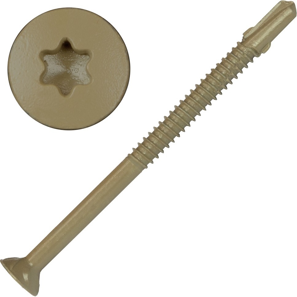 Screw Products 30405  ROCO #14 x 3-3/4" (T30-Drive) ZYTEC GX Exterior Wood to Steel Screws - 1-lb Jar (approx. 28)