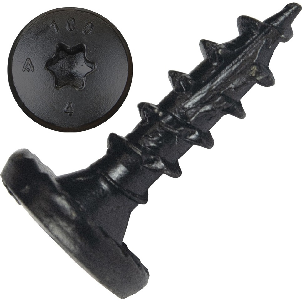 Screw Products 30508  NOVA #14 x 1" (T30-Drive) ZYTEC GX Exterior Structural Lag Screws - 50 per Jar