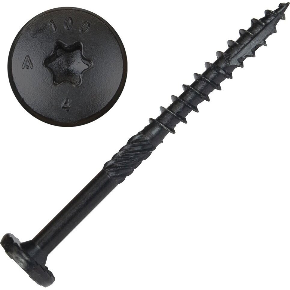 Screw Products 30524  NOVA #14 x 3" (T30-Drive) ZYTEC GX Exterior Structural Lag Screws - 50 per Jar