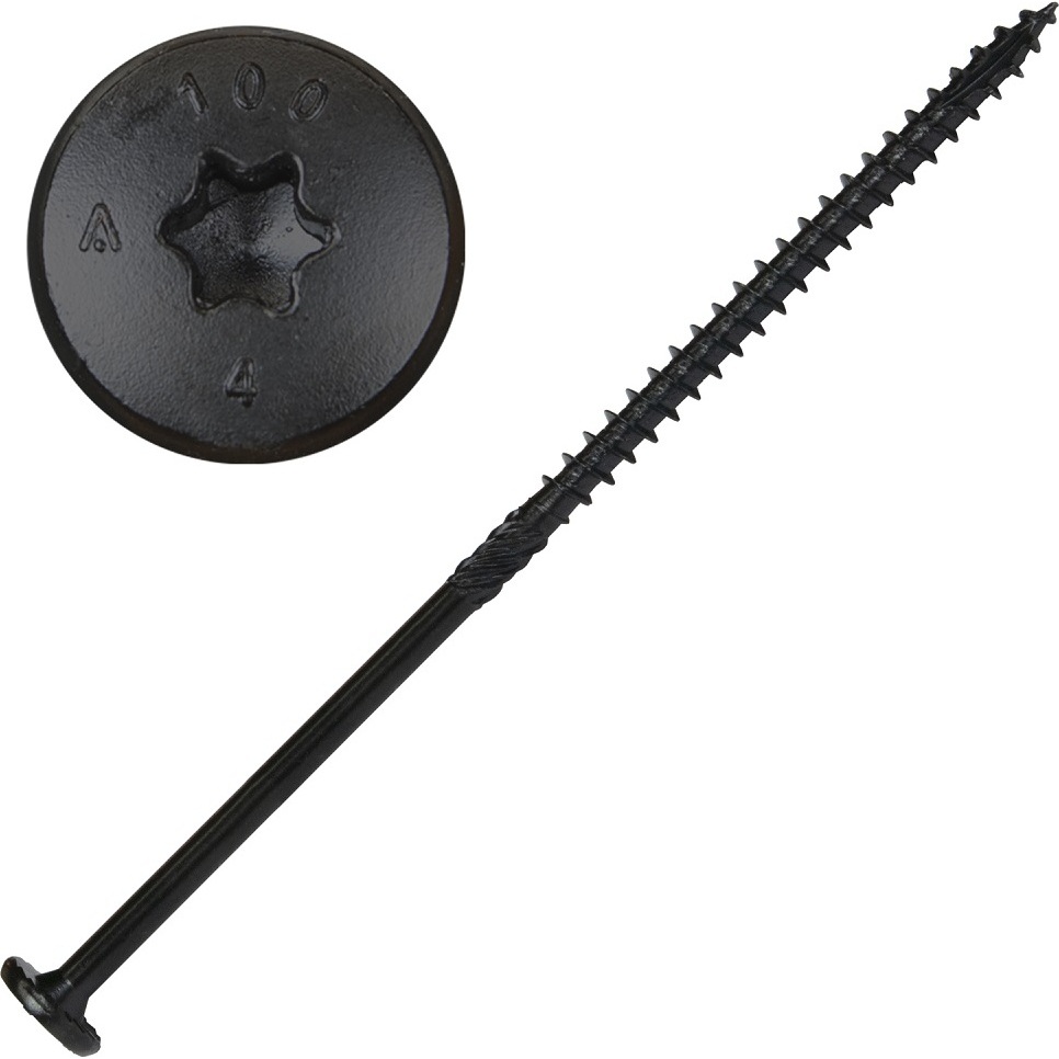 Screw Products 30543  NOVA #14 x 6" (T30-Drive) ZYTEC GX Exterior Structural Lag Screws - 50 Individually Tagged per Package