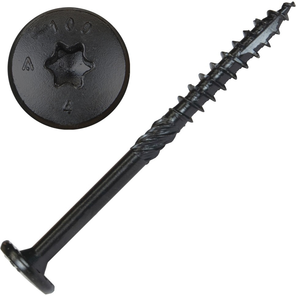 Screw Products 30578  NOVA #16 x 3-1/2" (T30-Drive) ZYTEC GX Exterior Structural Lag Screws - 50 per Jar