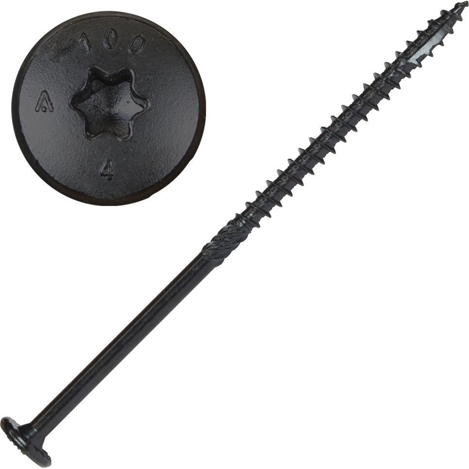 Screw Products 30621  NOVA #16 x 6" (T30-Drive) ZYTEC GX Exterior Structural Lag Screws - 50 Individually Tagged per Package