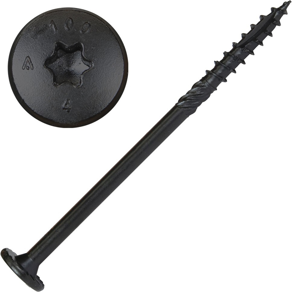 Screw Products 30639  NOVA #18 x 5" (T40-Drive) ZYTEC GX Exterior Structural Lag Screws - 50 Individually Tagged per Package