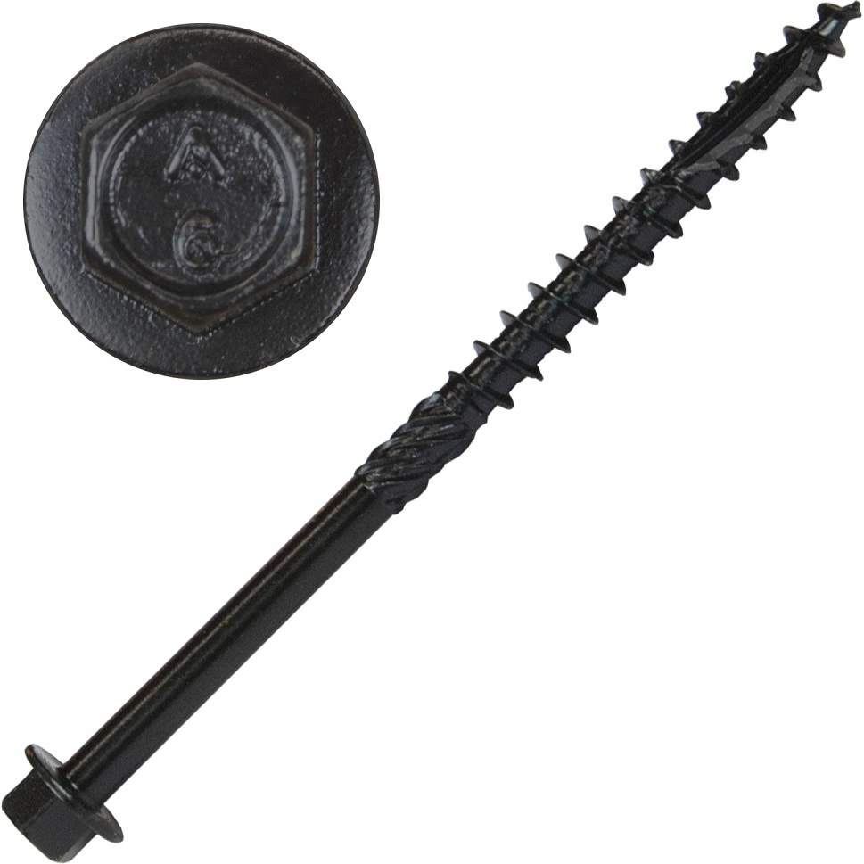 Screw Products 30704  YUKON #16 x 4" Exterior - 5/16 Hex Head Structural Lag Screws - 50 Individually Tagged per Package