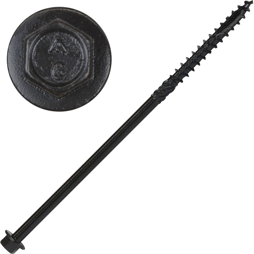 Screw Products 30709  YUKON #16 x 6" Exterior - 5/16 Hex Head Structural Lag Screws - 50 Individually Tagged per Package