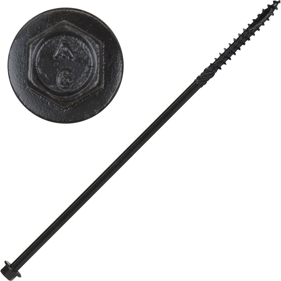 Screw Products 30714  YUKON #16 x 8" Exterior - 5/16 Hex Head Structural Lag Screws - 50 Individually Tagged per Package