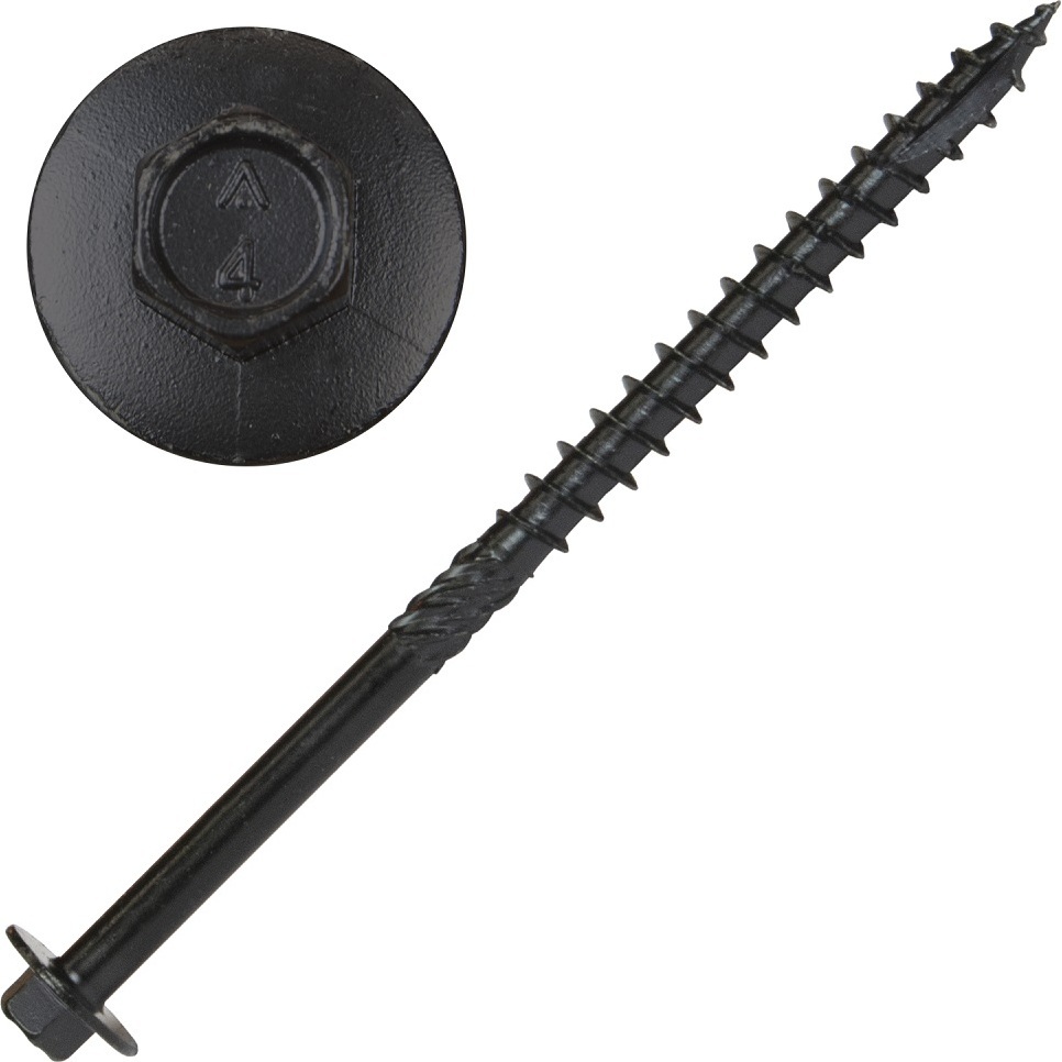 Screw Products 30739  YUKON #18 x 5" Exterior - 5/16 Hex Head Structural Lag Screws - 50 Individually Tagged per Package