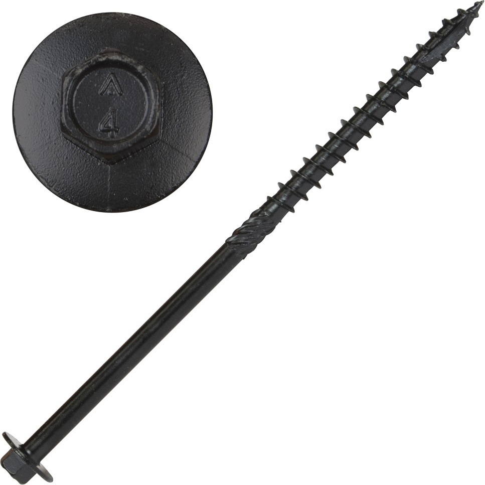 Screw Products 30744  YUKON #18 x 6" Exterior - 5/16 Hex Head Structural Lag Screws - 50 Individually Tagged per Package