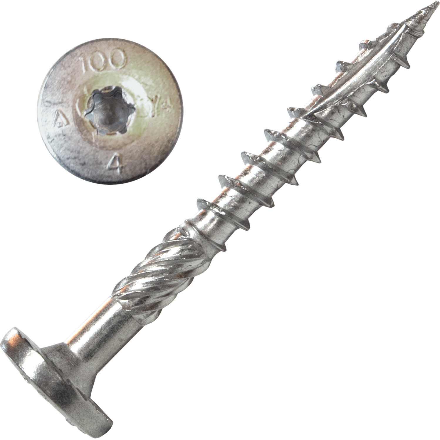 Screw Products 30942  NOVA #16 x 2-1/2" (T30-Drive) 316 Stainless Steel Structural Lag Screws - 50 Individually Tagged per Package