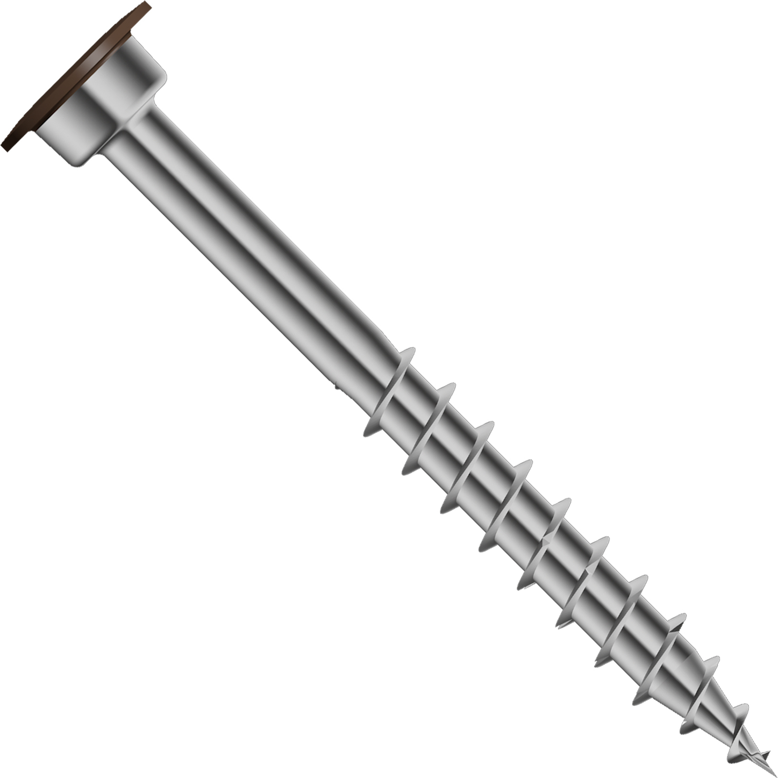Screw Products 30974  FASCIA #9 x 1-7/8" (T20-Drive) 316 Stainless Steel Composite Deck Facia Screws with Clam Shell Colored Heads - 100 per Jar