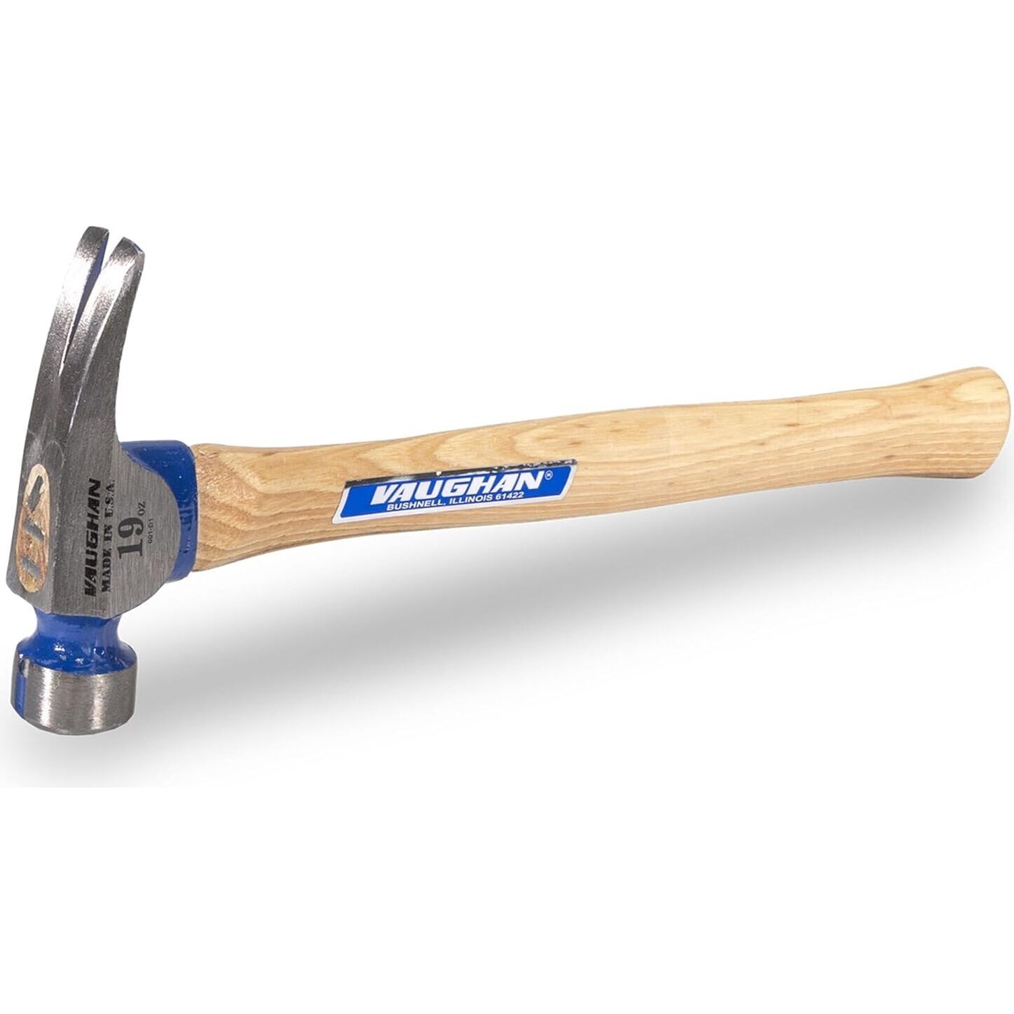 Vaughan VN11601  CF2P California Framer Hammer, 19 oz Smooth, Nail Starter Straight Hickory Handle