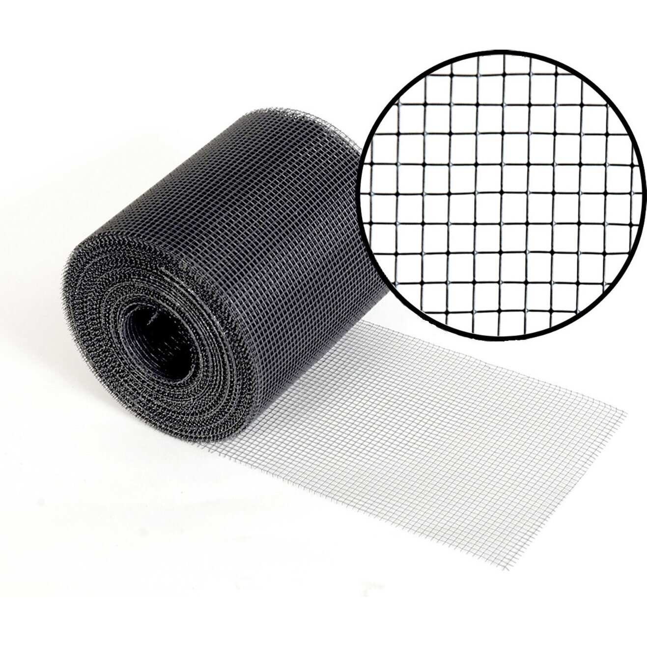 Phifer 3001604  4" x 100' Charcoal Colored Aluminum Mesh Vent Soffit Screen Fabric