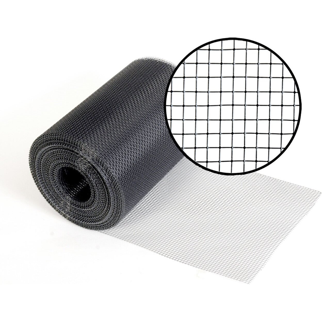 Phifer 3001606  6" x 100' Charcoal Colored Aluminum Mesh Vent Soffit Screen Fabric