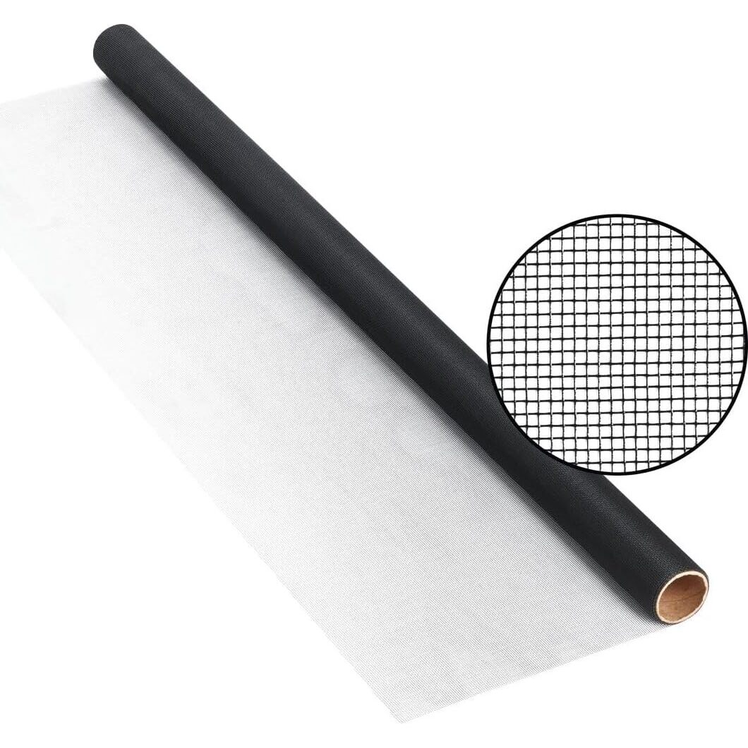 Phifer 3027949  BetterVue 36" x 84" Black Fiberglass Insect Screen Fabric
