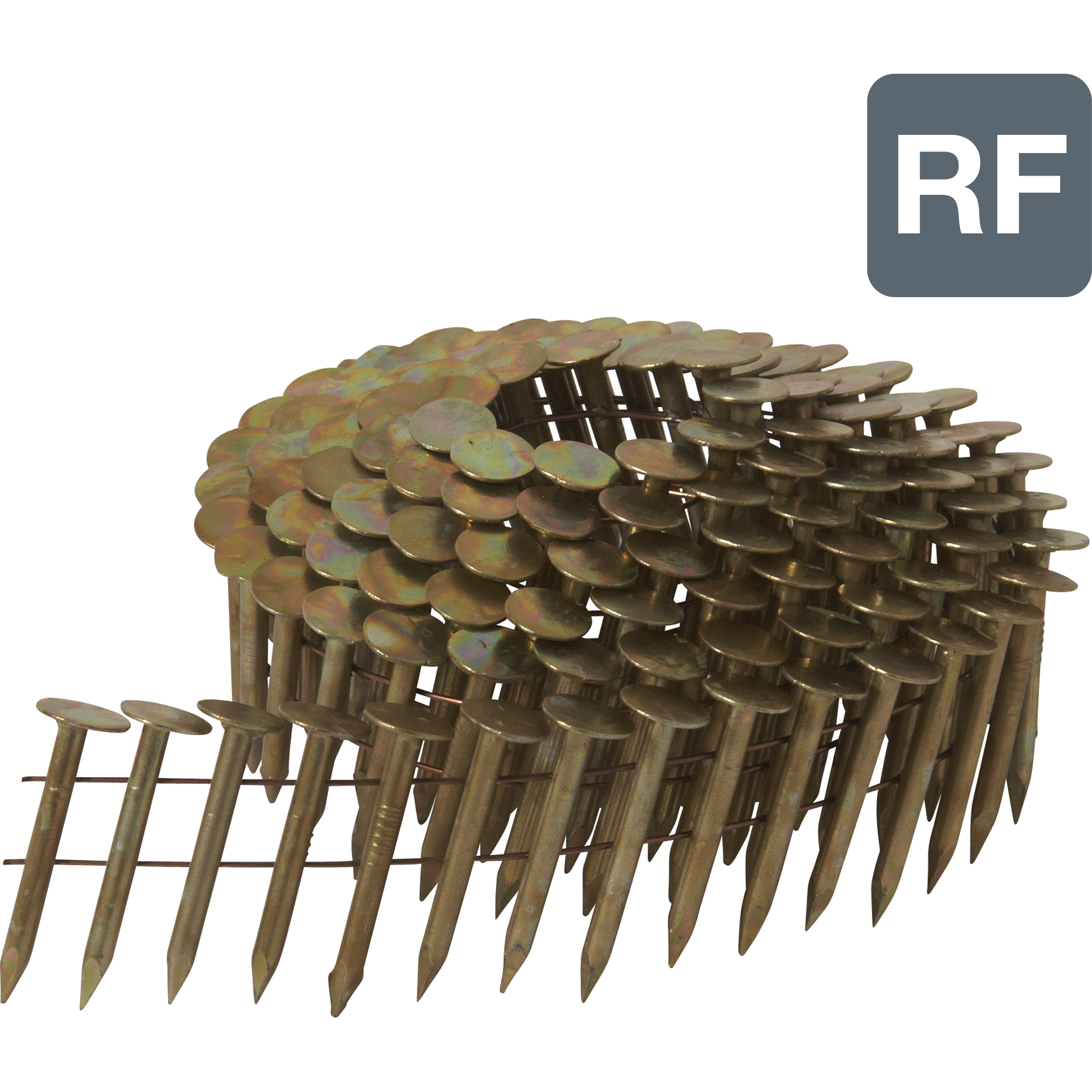 Metabo HPT 12111HPT  1-1/4" x 0.120"  Smooth Shank Full Round Head Electro Galvanized Wire Coil 16° High Wire Roofing Nails - 7200 per Box