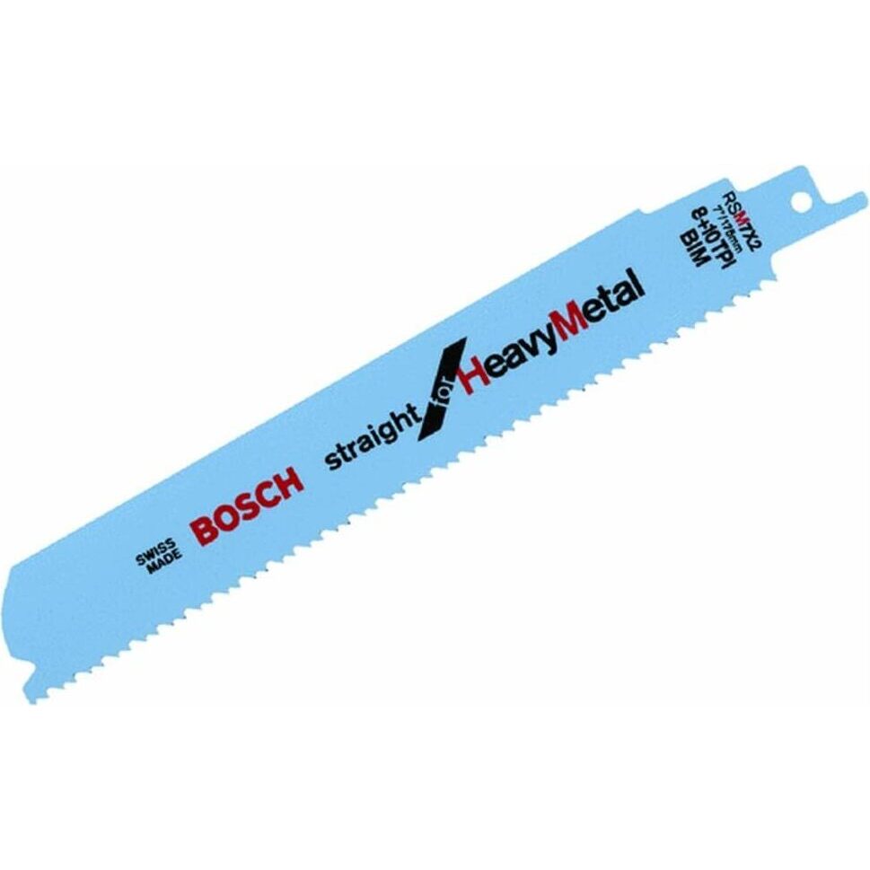 Bosch RSM7X2  7" x 8+10 TPI Reciprocating Saw Blades for Heavy Metal Straight Cut - 5 Blades per Pack