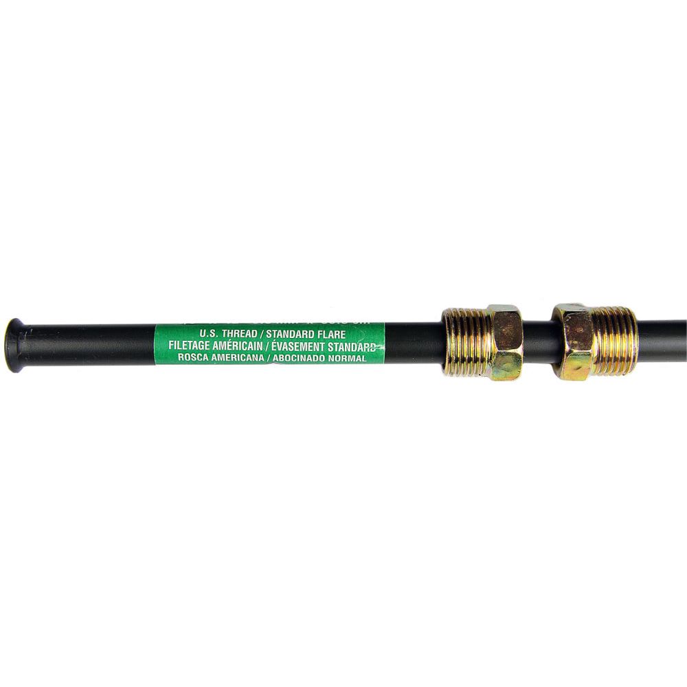 AGS Company PA-608  3/8" x 8" Poly-Armour PVF Coated Steel Brake Line for Domestic Vehicles - SAE Inverted Flare Brakeline