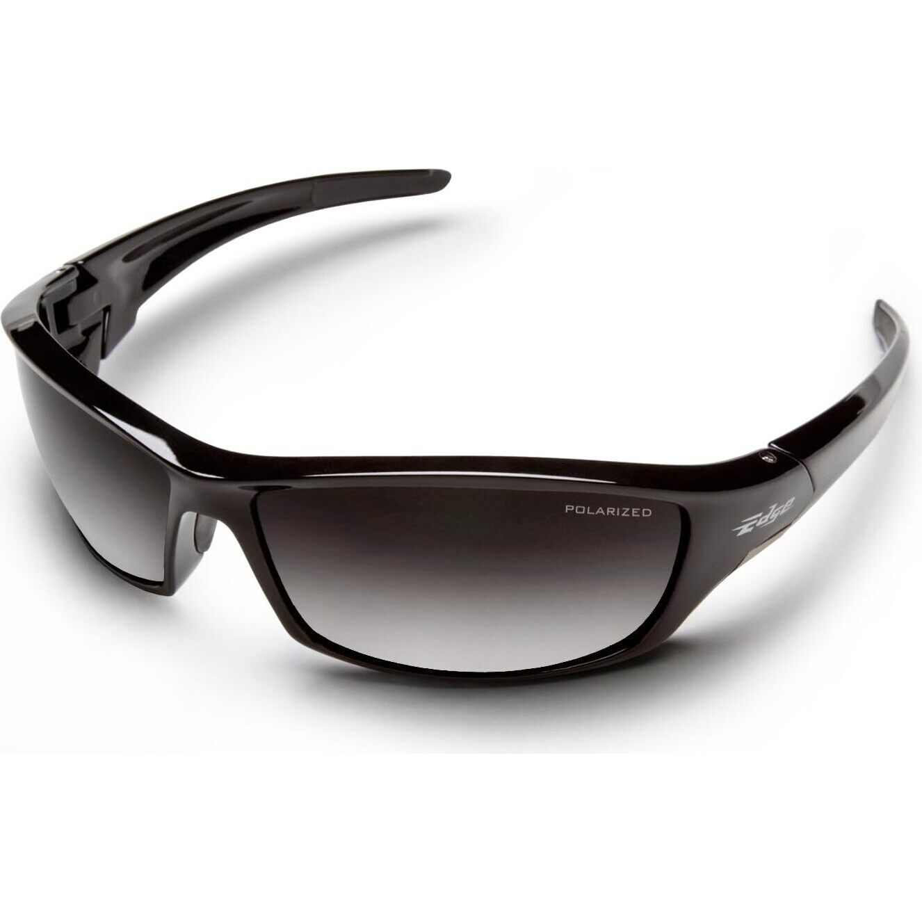 Edge Eyewear TSRG216  Reclus Safety Glasses Black Frames with Gradient Polarized Smoke Lens