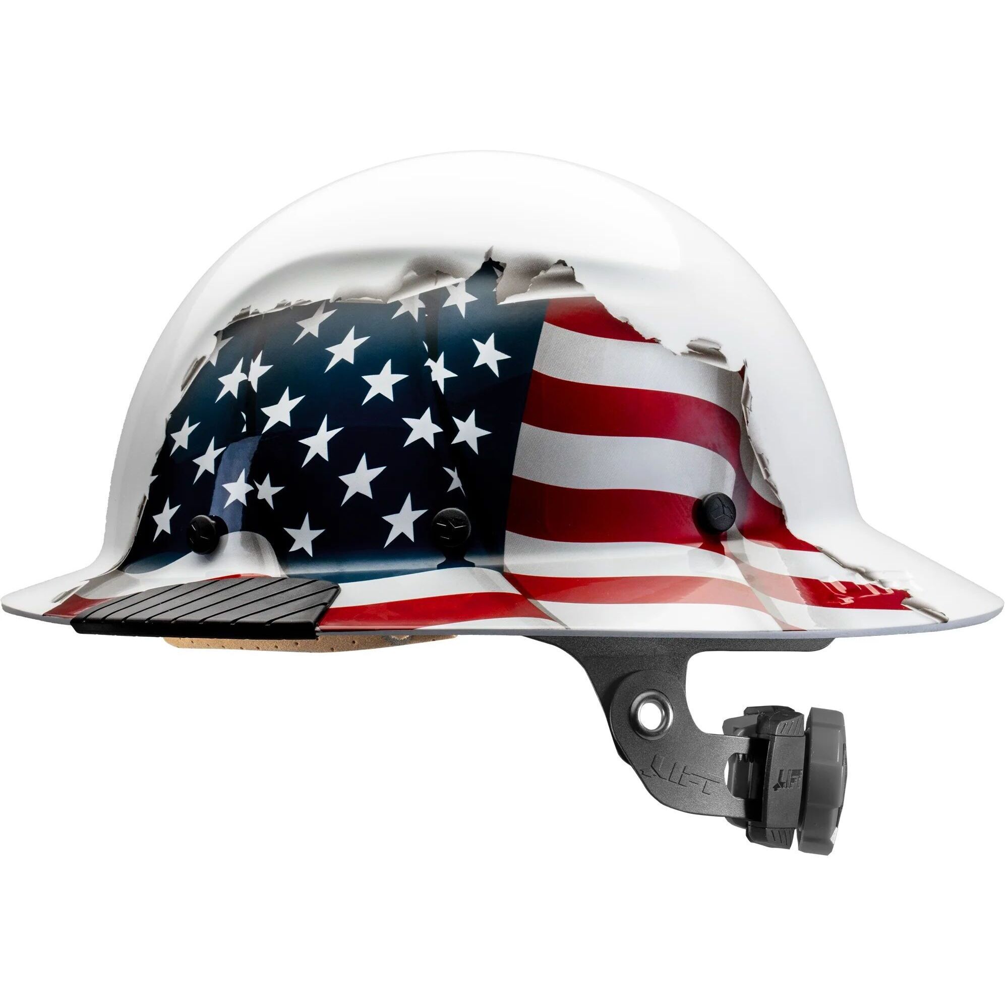 Lift Safety HDF-24AF  Dax Hard Hat Fiber Full Brim American Flag