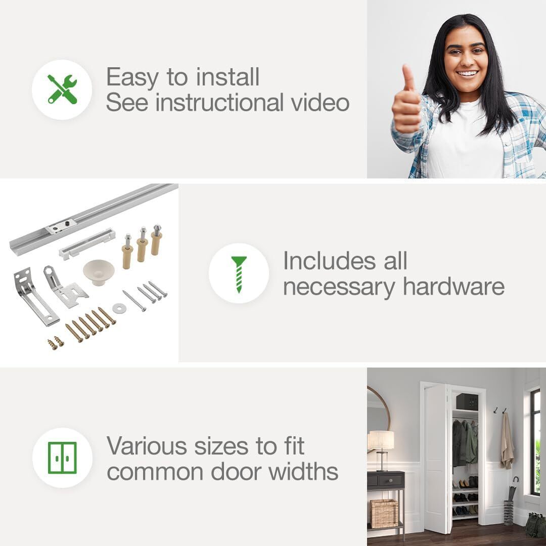 Onward 14014WBC  36" Single Bi-Fold Door Hardware Set