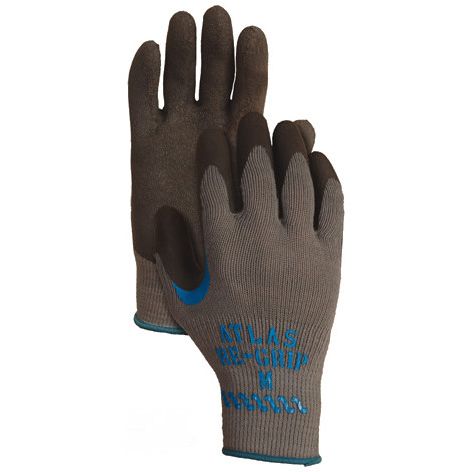 Showa Atlas 330L-09 Latex Palm with Reinforced Coating at Thumb Crotch Re-Grip Gloves - Large