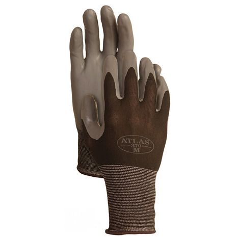 Showa Atlas 370BL-08 Nitrile Palm Coated with Nylon Liner Tough Gloves - Large Showa Atlas 370BL-08 Nitrile Palm Coated with Nylon Liner Tough Gloves - Large