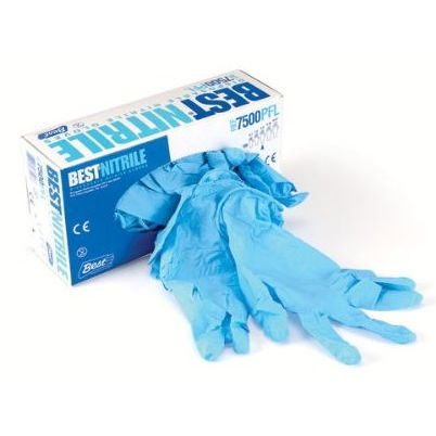 Showa 7500PFXL Biodegradeable Blue 4-mil Nitrile Powder Free Disposable Gloves - 100 per Box - X-Large Showa 7500PFXL Biodegradeable Blue 4-mil Nitrile Powder Free Disposable Gloves - 100 per Box - X-Large
