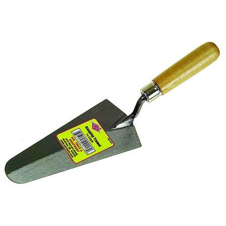 AJC Tools 027-RT7 7" Round Nose Gauging Trowel with Wood Handle AJC Tools 027-RT7 7" Round Nose Gauging Trowel with Wood Handle